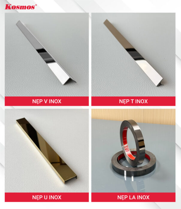 4 loại nẹp trang trí nội thất làm từ inox