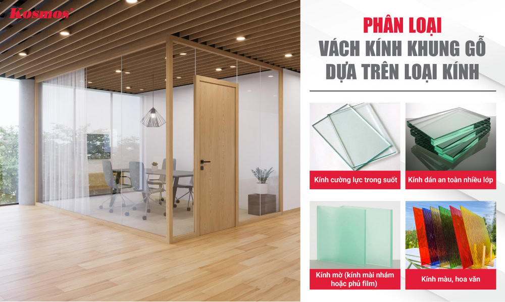 4 phân loại vách kính khung gỗ dựa trên loại kính