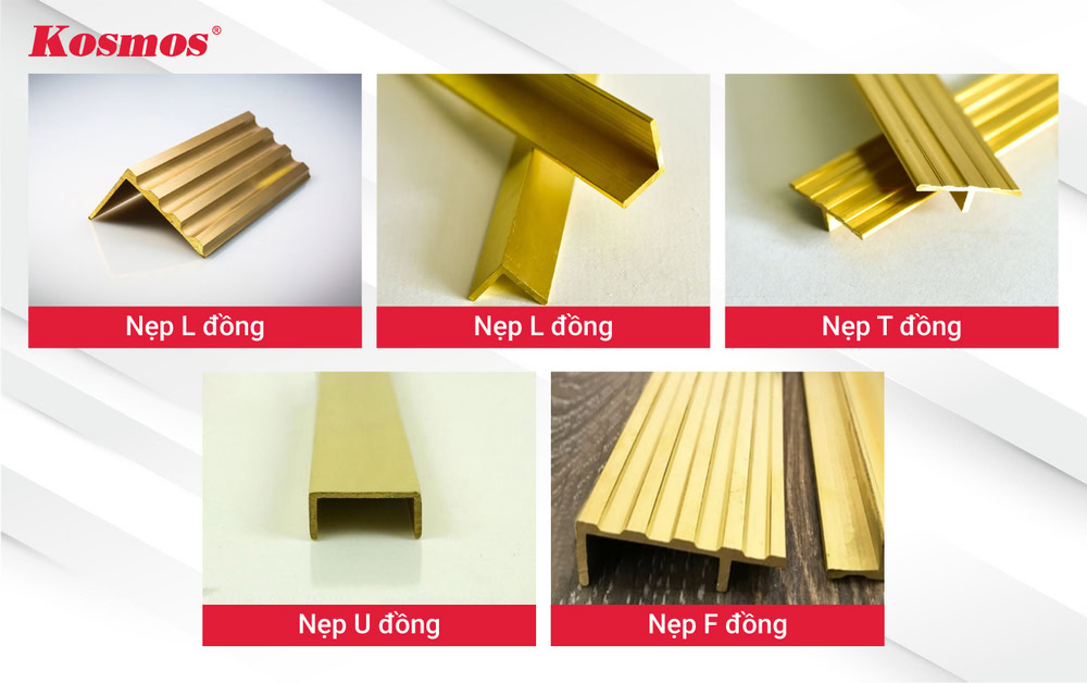 5 dòng nẹp nội thất trang trí làm từ đồng