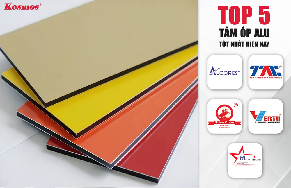 5 dòng tấm ốp nhôm nhựa được ứng dụng rộng rãi