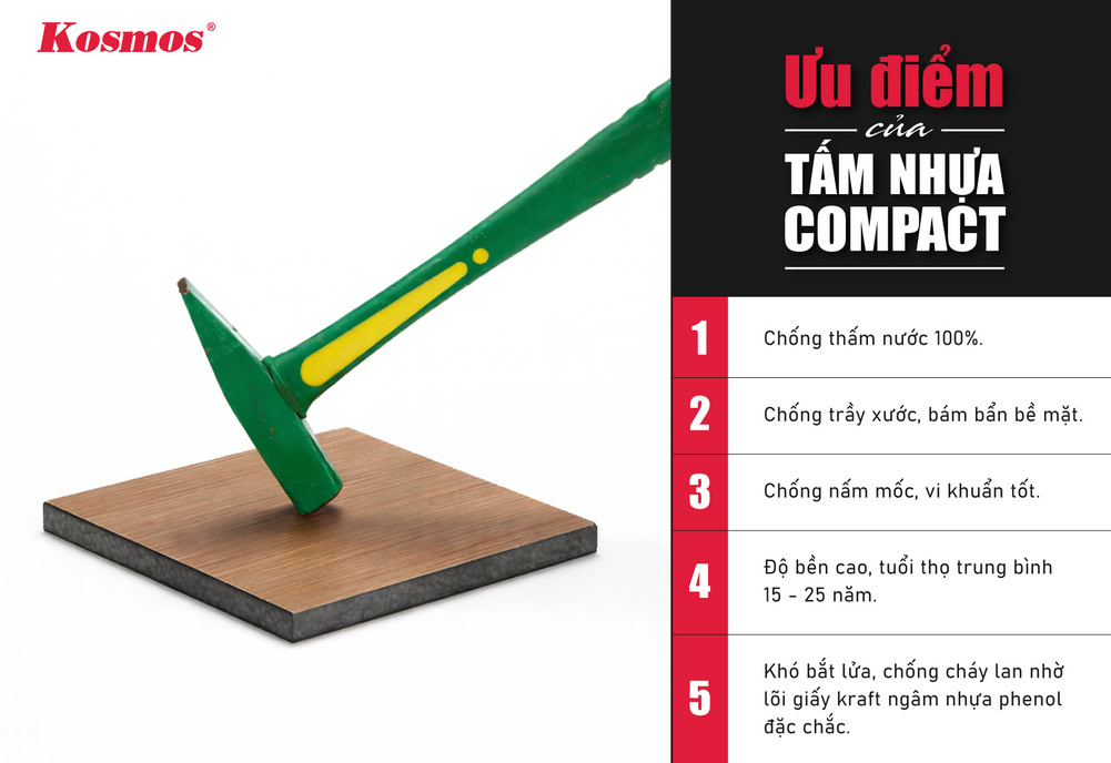 5 ưu điểm nổi bật nhất của tấm compact nhựa