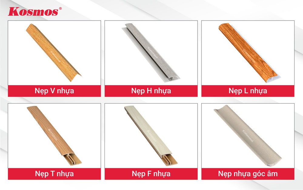 6 dòng nẹp nội thất trang trí làm từ nhựa