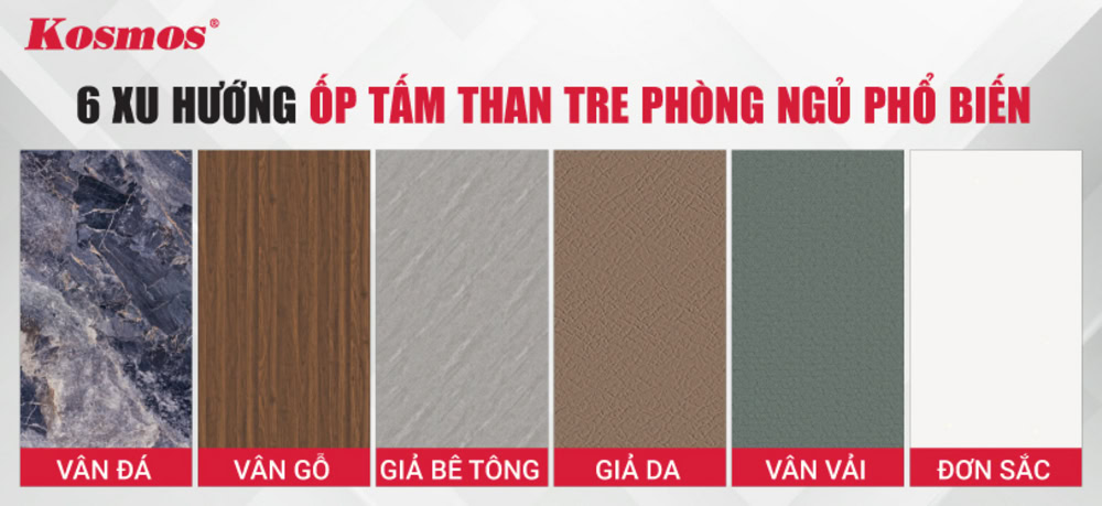6 xu hướng ốp tấm than tre phòng ngủ phổ biến