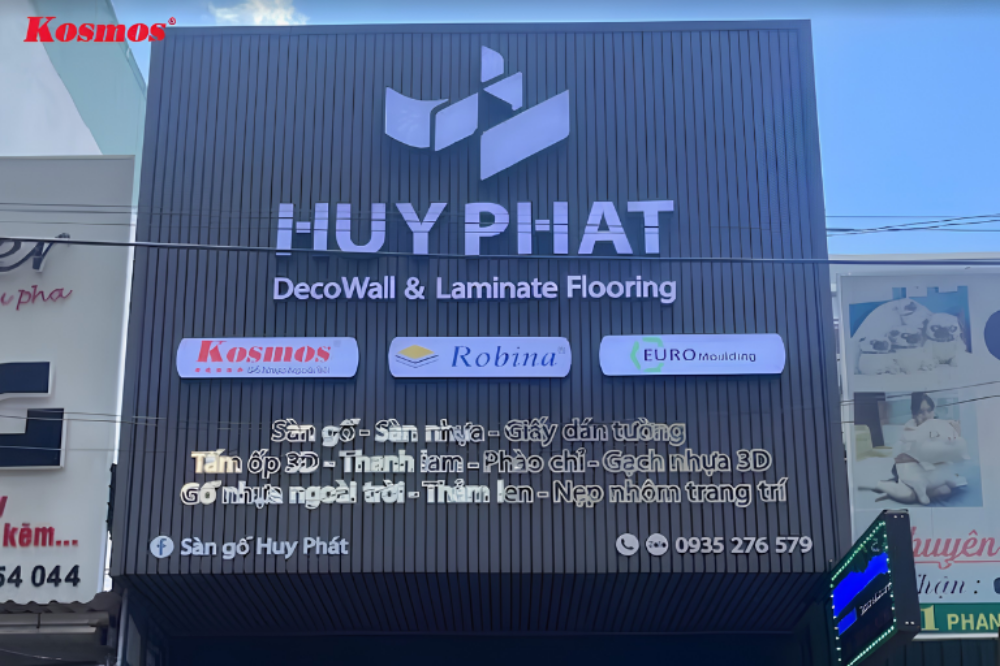Bảng hiệu cửa hàng Đại lý Huy Phát BMT