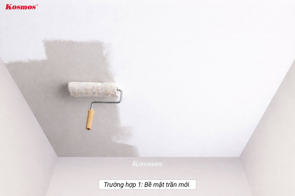 Bắt buộc sơn lớp kháng kiềm đối với bề mặt trần mới