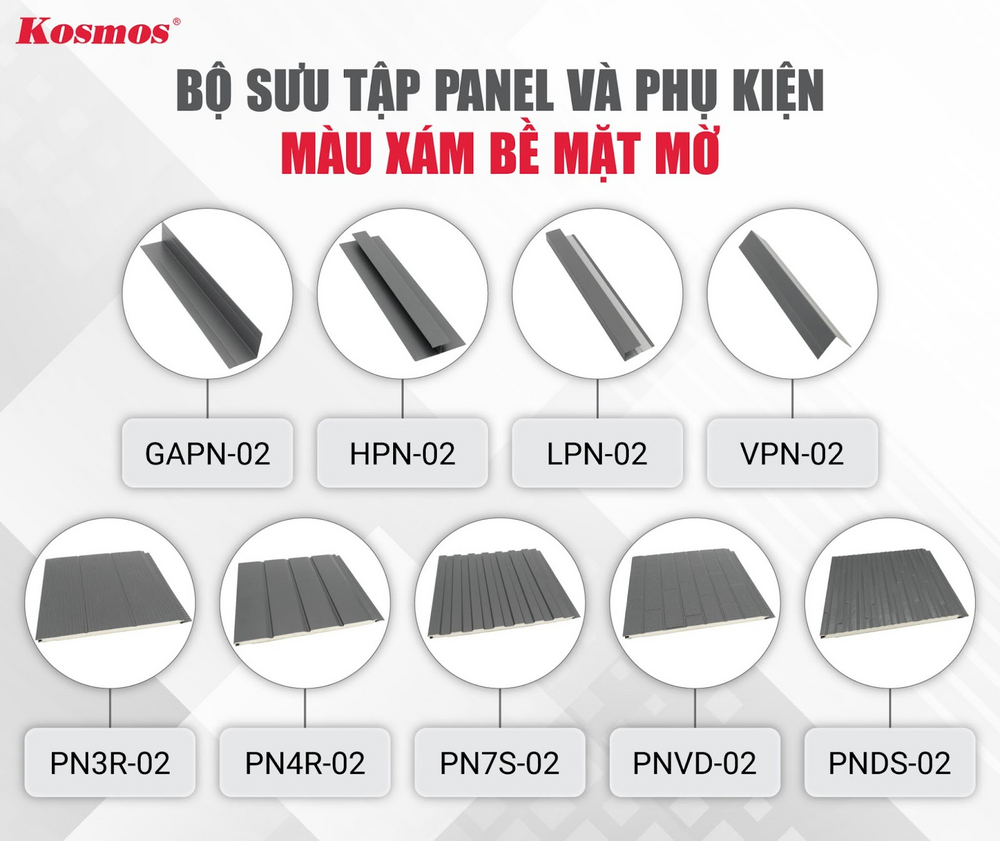 Bộ sưu tập Panel và phụ kiện màu xám