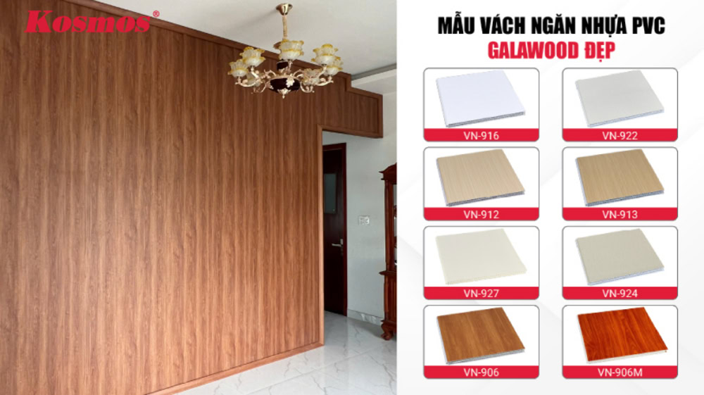 Bộ sưu tập tấm vách ngăn nhựa 2 mặt Galawood đẹp