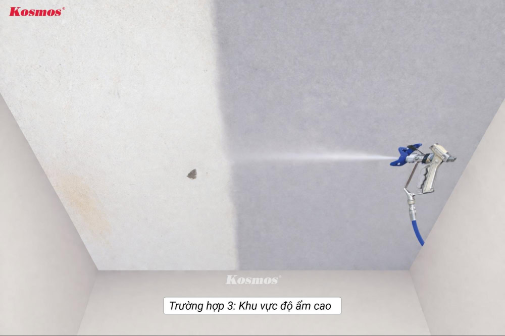 Cần xử lý chống thấm cho khu vực thi công có độ ẩm cao
