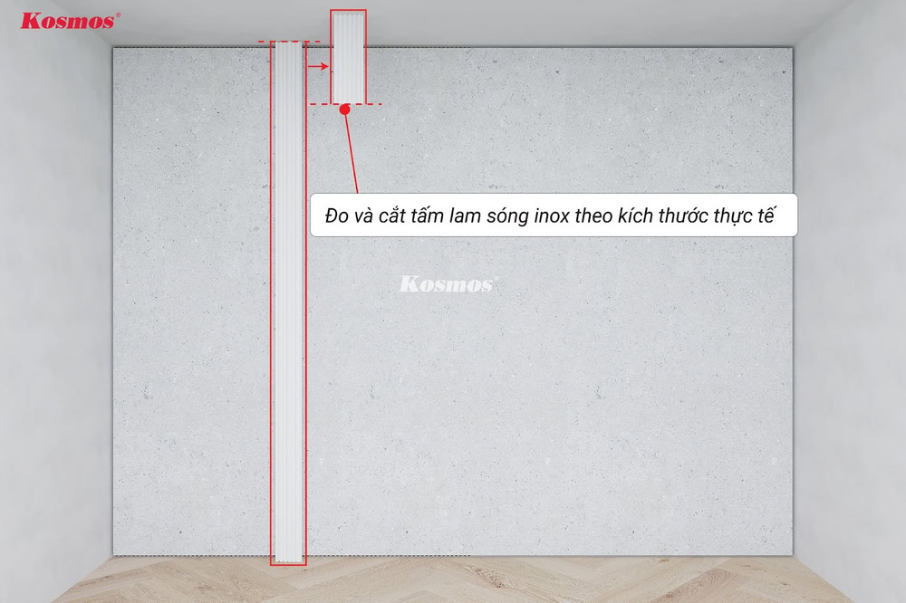 Cắt tấm ốp lam sóng inox