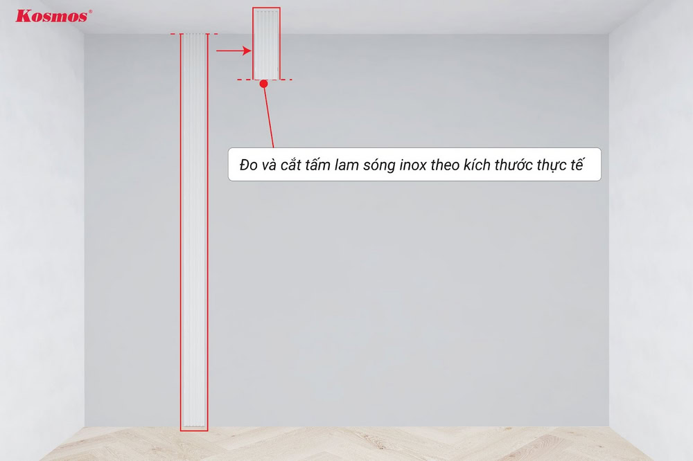 Cắt tấm ốp lam sóng inox