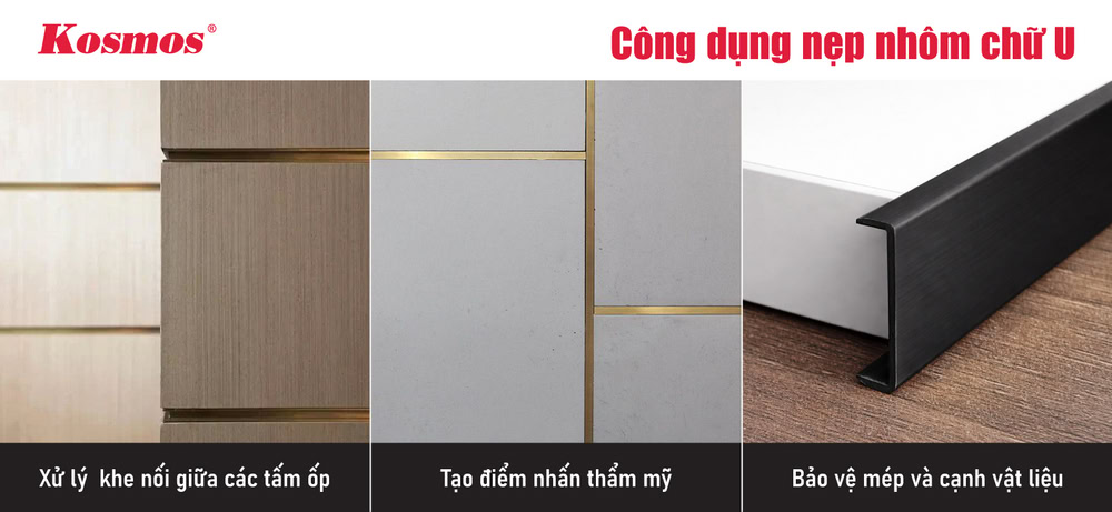 Công dụng nẹp U nhôm