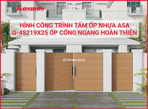 Hướng dẫn thi công lam 4 sóng nhựa ASA ốp cổng