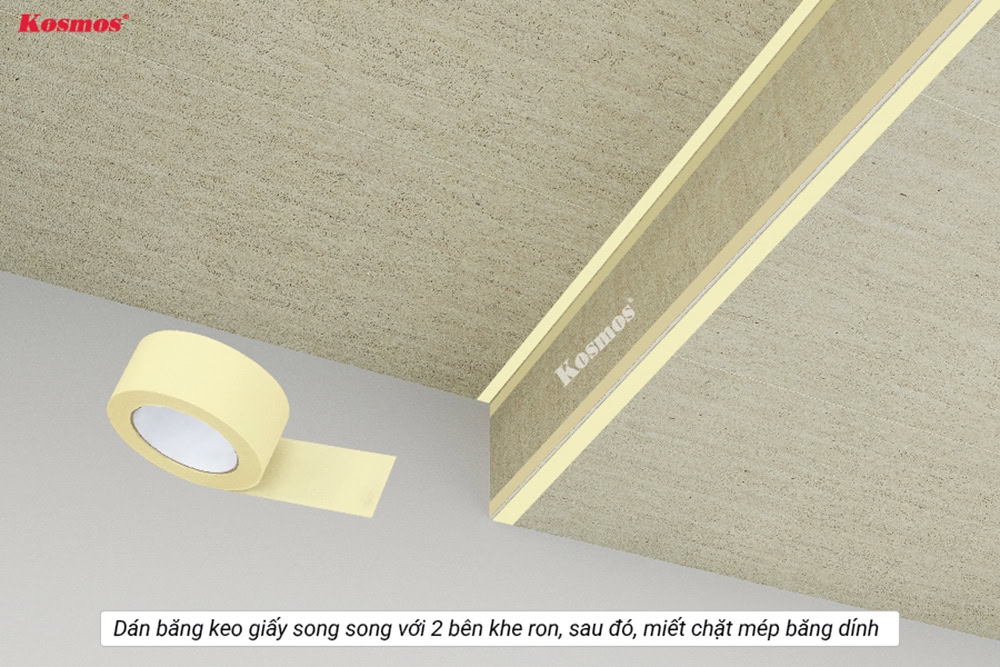 Apply masking tape parallel to both sides of the seal.