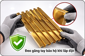 Đeo găng tay bảo hộ khi cầm nẹp, tránh cạnh sắt nhọn làm đứt tay