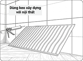 Use neutral construction glue for interior areas.