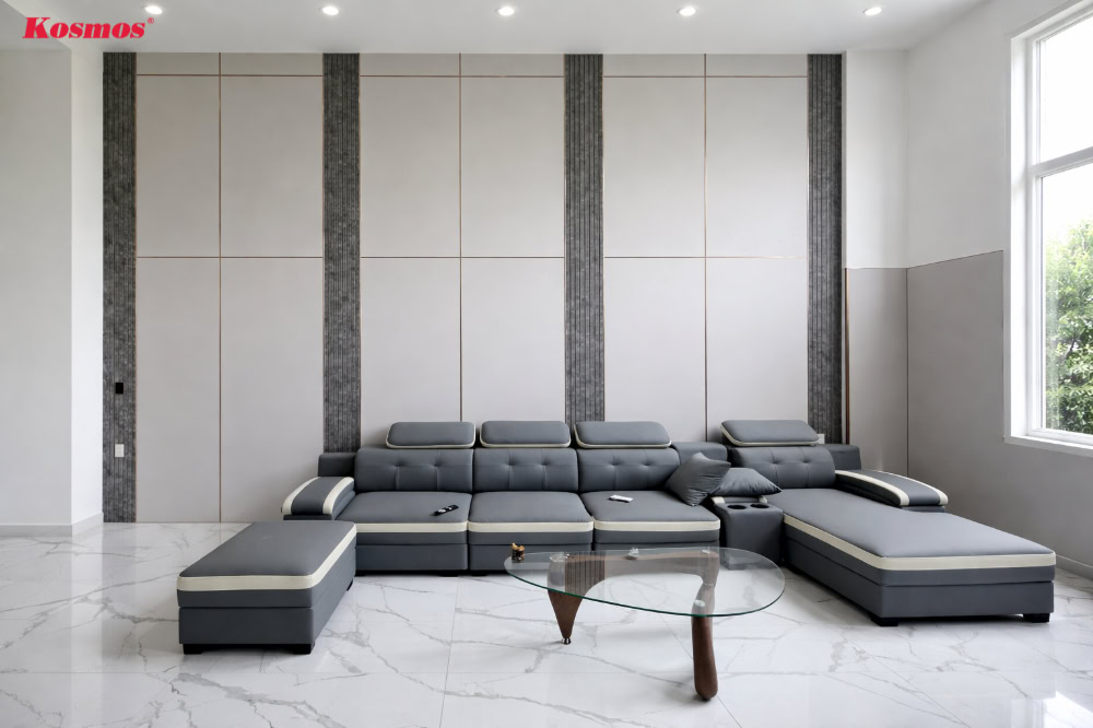 Dùng nẹp nhôm kích thước phù hợp giúp tạo điểm nhấn hài hòa cho không gian