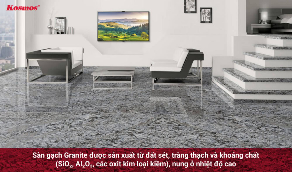Gạch Granite lát nền có độ cứng Mohs đạt 6 - 8