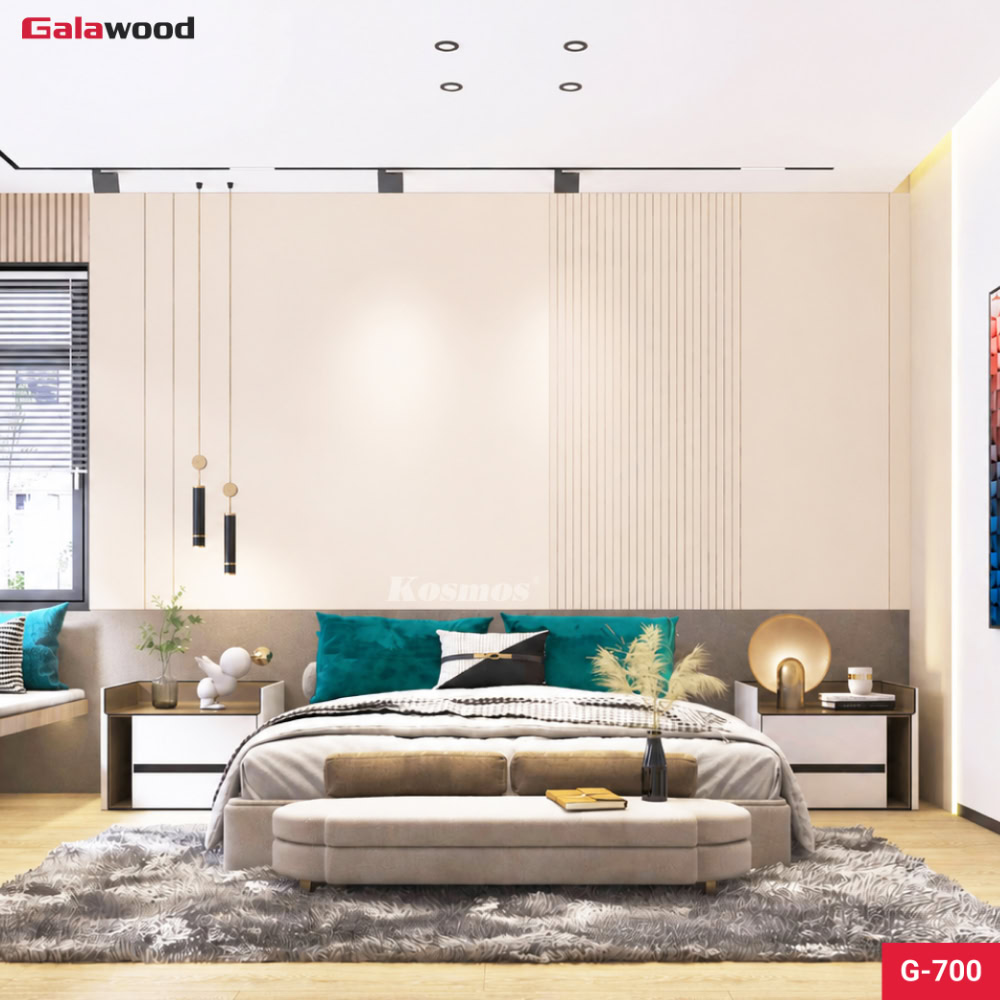 Tấm ốp than tre đơn sắc G-700 ốp vách đầu giường Tấm ốp than tre đơn sắc G-700 ốp vách đầu giường