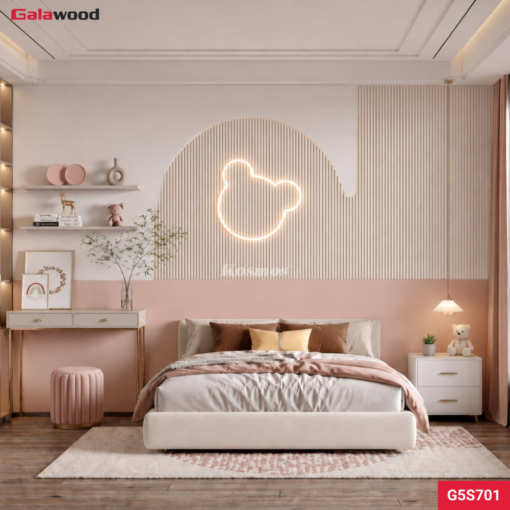 Lam sóng Galawood đơn sắc G5S701 ốp vách đầu giường