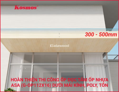 Hướng dẫn thi công tấm ốp nhựa phẳng ASA ốp dưới mái kính, poly, tôn