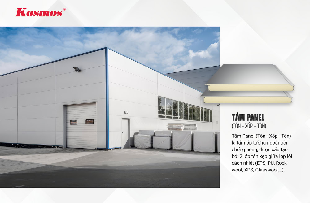 Tấm Panel là tấm ốp tường ngoài trời chống nóng