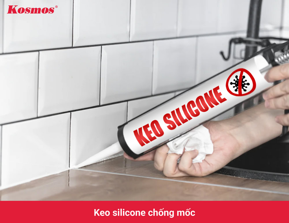 Keo silicone chống mốc là giải pháp ngừa nấm mốc, vi khuẩn, rêu cho công trình