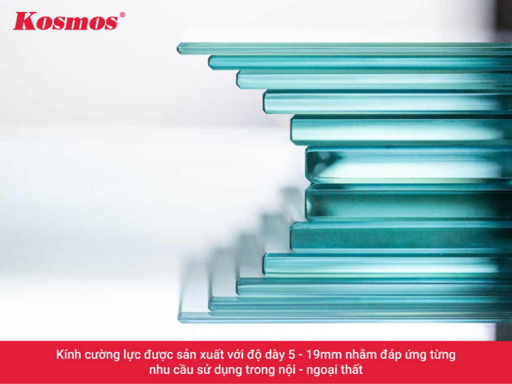 Kính cường lực có độ dày 5 - 19mm, ứng dụng đa dạng hạng mục
