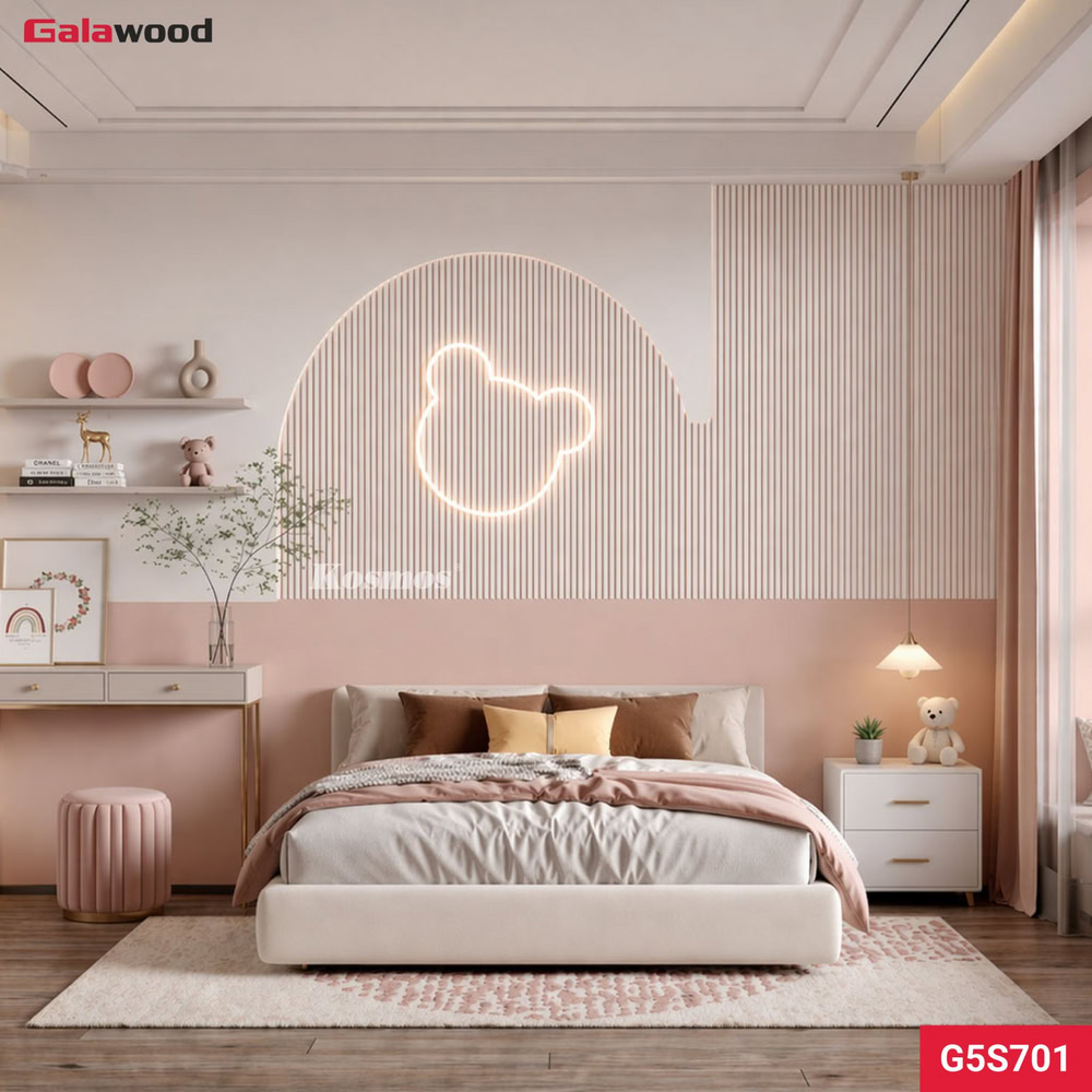 Lam sóng Galawood đơn sắc G5S701 ốp vách đầu giường