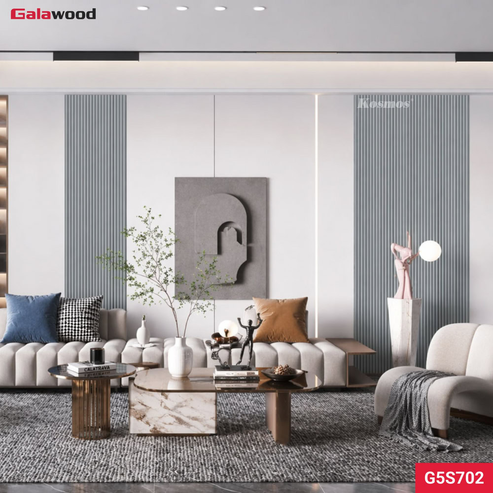 Lam sóng Galawood đơn sắc G5S702 ốp vách sofa