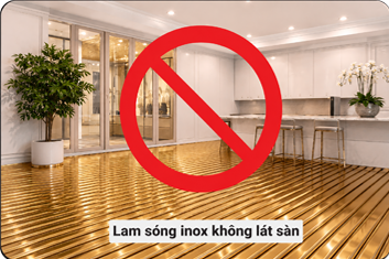 Lam sóng inox không lát sàn