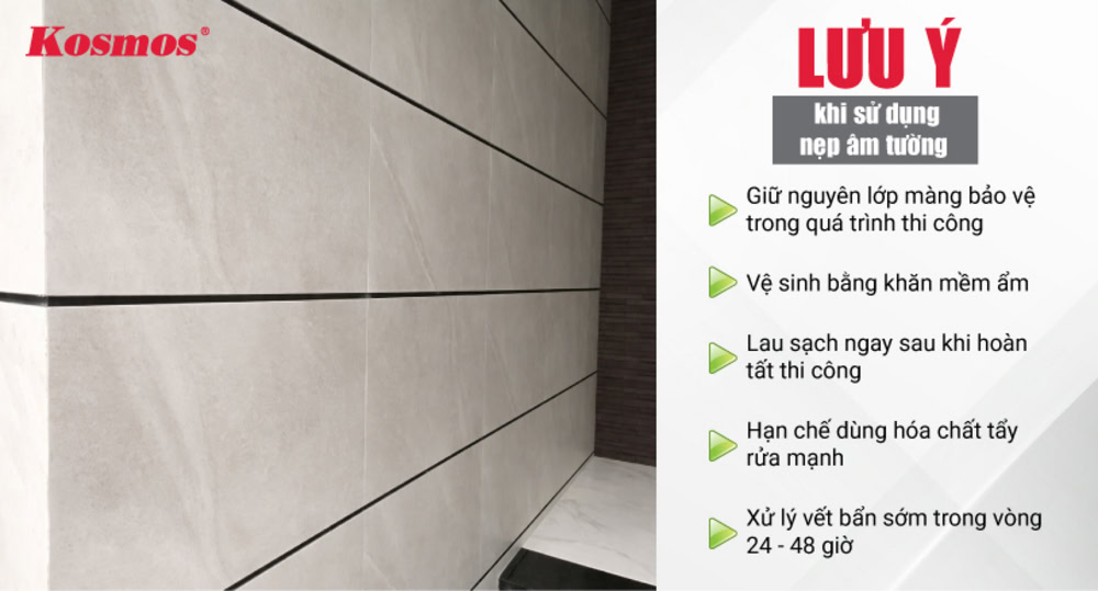 Lưu ý khi sử dụng nẹp trang trí âm tường