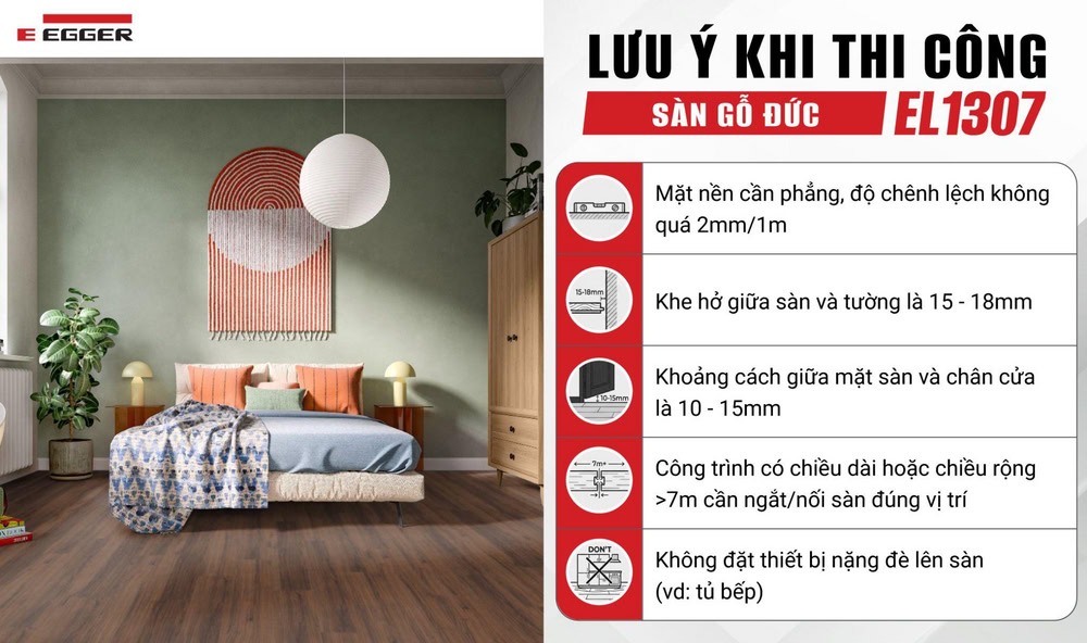 Lưu ý khi thi công sàn gỗ EL1307