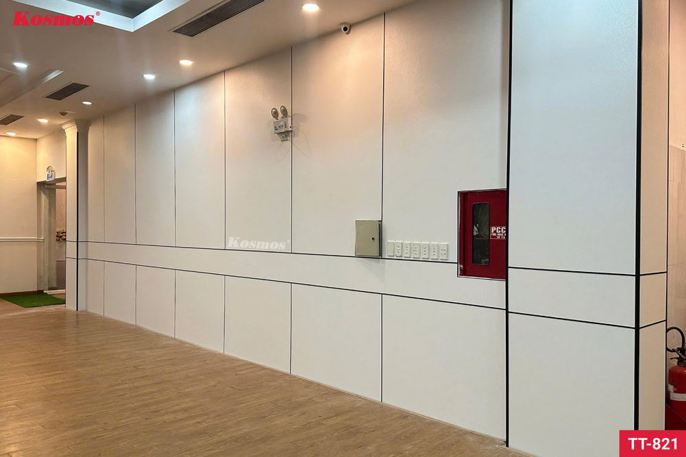 Mảng tường ốp tấm than tre vân giấy trắng TT-821