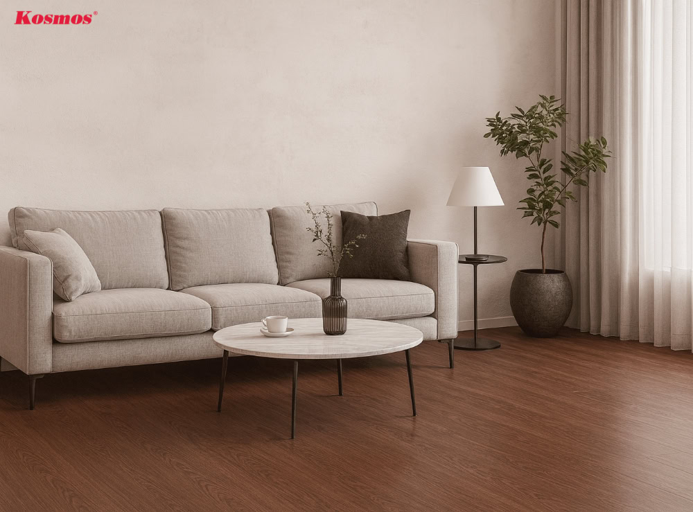 Mẫu công trình ứng dụng lát sàn nhựa hèm khóa SPC hiện đại Mẫu công trình ứng dụng lát sàn nhựa hèm khóa SPC hiện đại