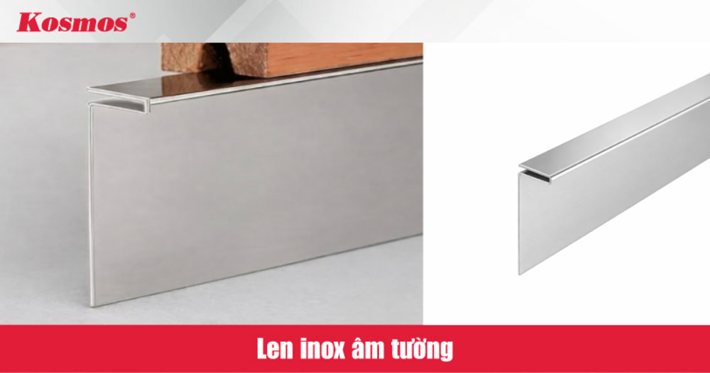 Mẫu nẹp chân tường bằng inox