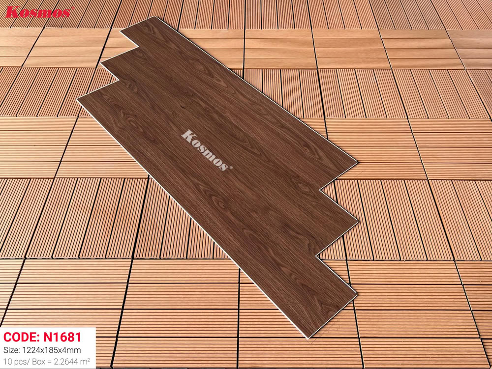 Mẫu sàn nhựa hèm khóa SPC giả gỗ