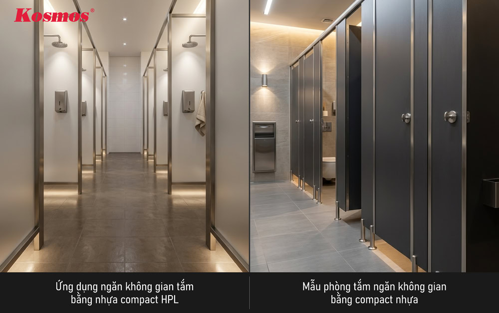 Mẫu vách ngăn phòng tắm nhựa compact HPL tắm đẹp