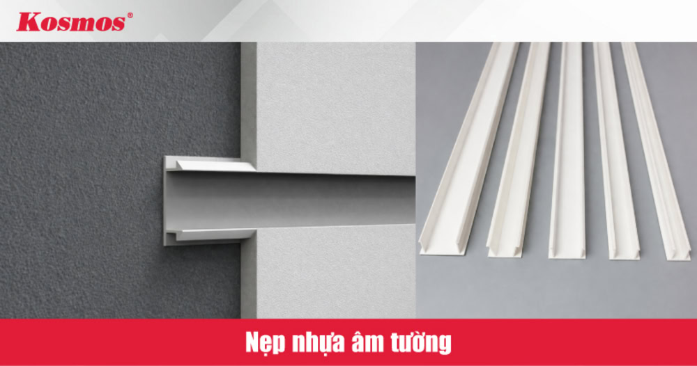 Nẹp âm nhựa uPVC chống ẩm, mối mọt, trọng lượng nhẹ