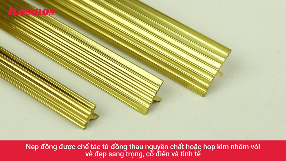 Nẹp đồng là phụ kiện trang trí nội thất bền đẹp