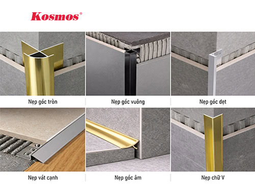 Nẹp góc ốp gạch: Lợi ích, 6 loại phổ biến, ứng dụng thực tế