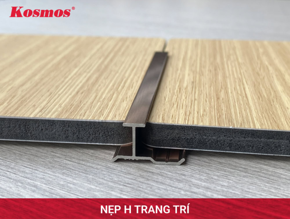 Nẹp H giúp liên kết 2 tấm vật liệu không để lộ mối nối Nẹp H giúp liên kết 2 tấm vật liệu không để lộ mối nối