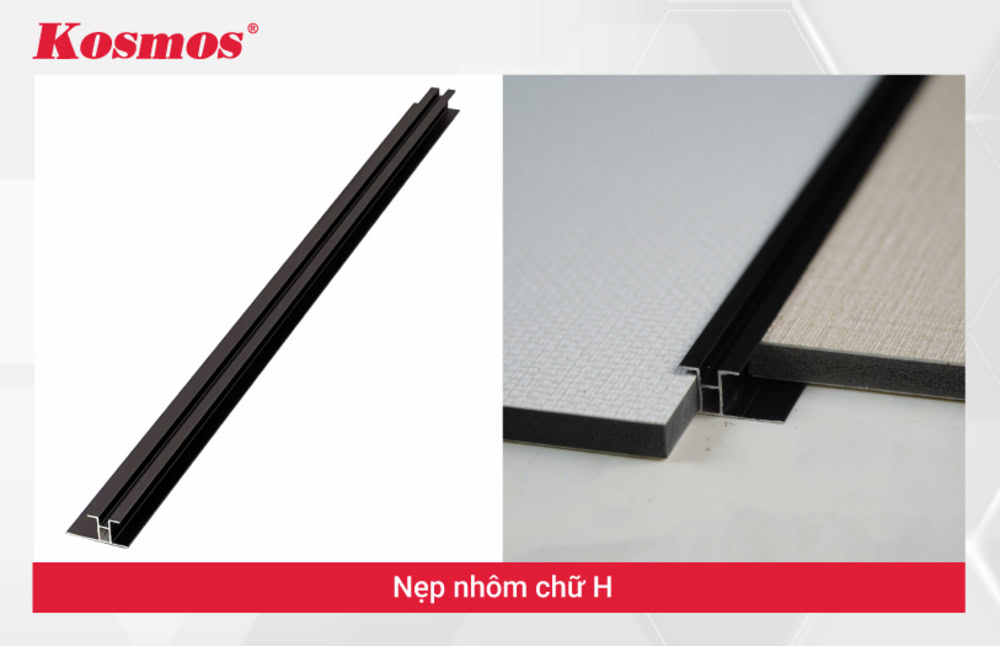 Nẹp H nhôm chống oxy hóa tốt và giữ màu lâu dài Nẹp H nhôm chống oxy hóa tốt và giữ màu lâu dài