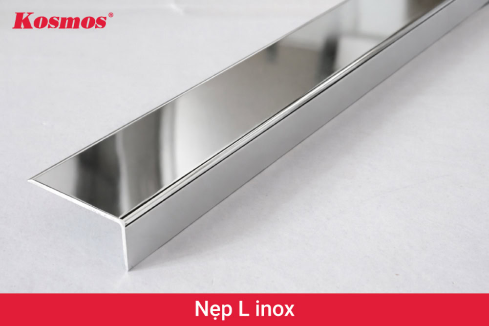 Nẹp inox L được sản xuất từ inox 304, chống ăn mòn, chịu lực tốt Nẹp inox L được sản xuất từ inox 304, chống ăn mòn, chịu lực tốt