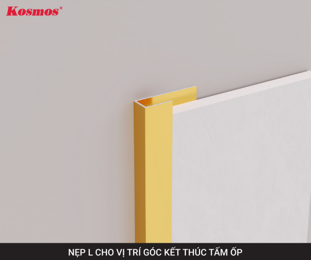 Nẹp L cho vị trí góc kết thúc tấm ốp