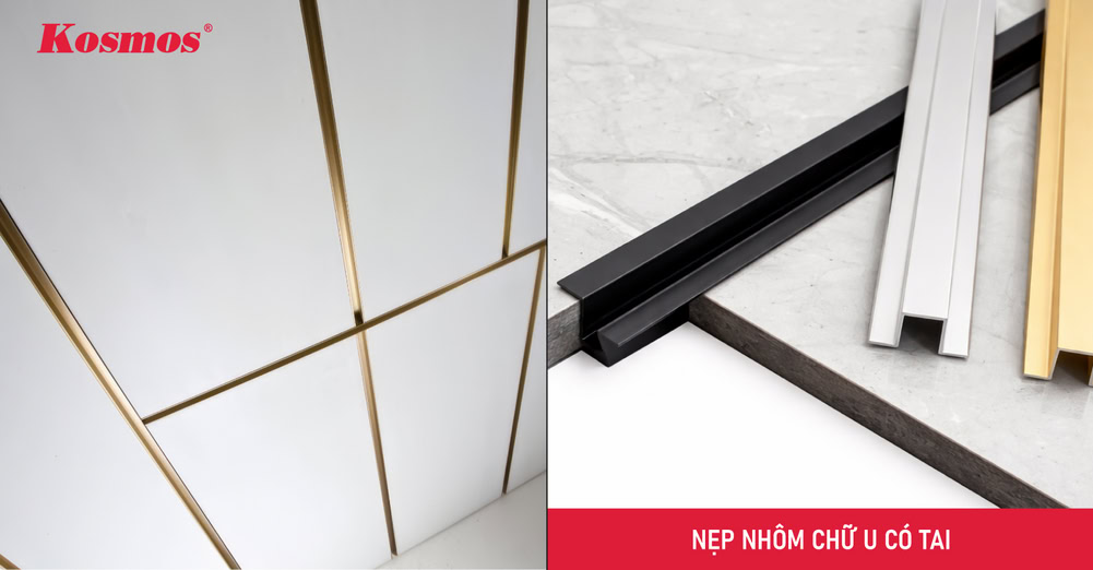 Nẹp nhôm chữ U có tai