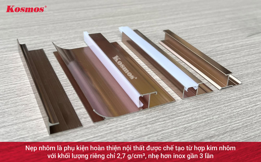 Nẹp nhôm được chế tạo từ hợp kim nhôm chất lượng cao