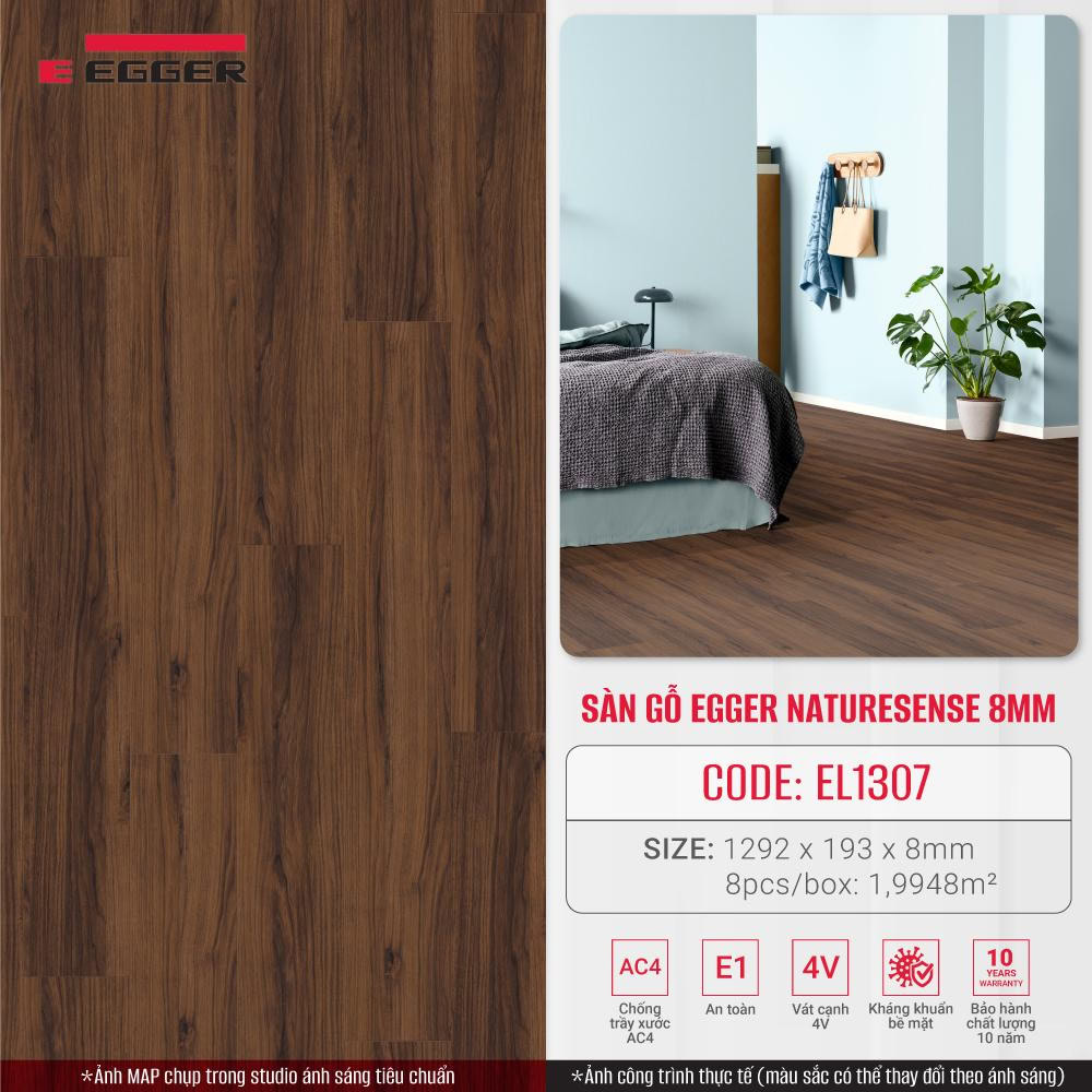 Sàn gỗ Đức Naturesense 8mm EL1307 (Brown Warmia Walnut)