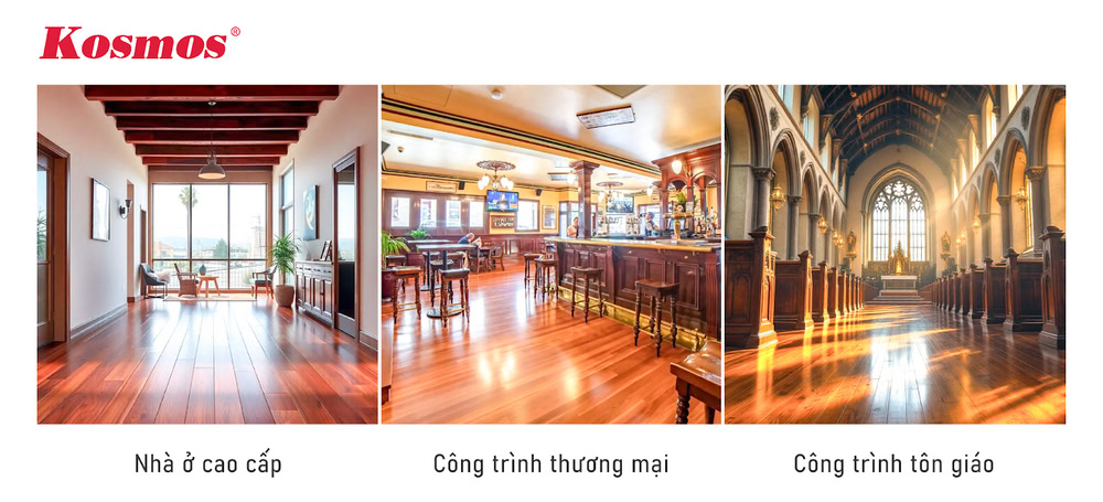 Sàn gỗ Lim phù hợp với nhiều loại công trình