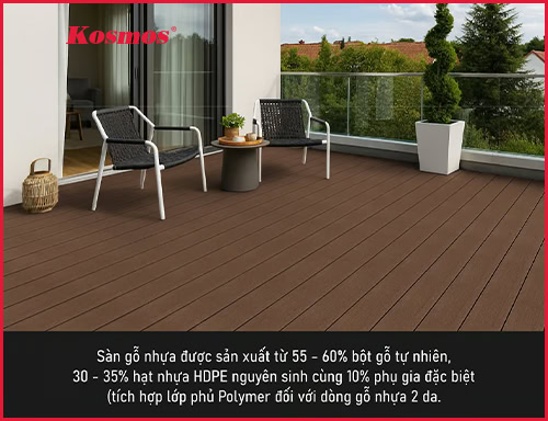 Sàn gỗ tự nhiên ngoài trời là gì? So sánh với sàn gỗ nhựa về độ bền và giá