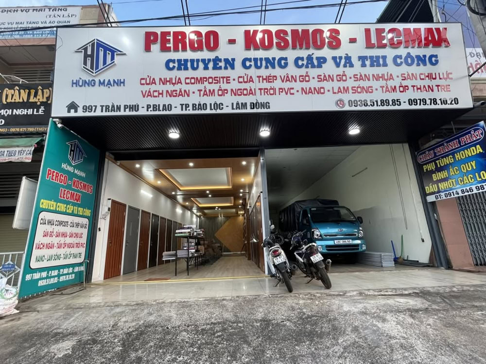Showroom Đại lý Hùng Mạnh tại Lâm Đồng